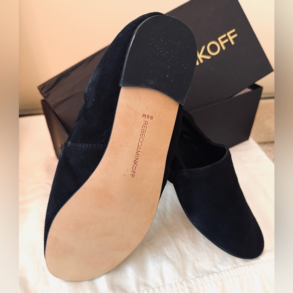 Rebecca Minkoff Romy Black Suede Ballet Flats Size 9.5 - Picture 2 of 9